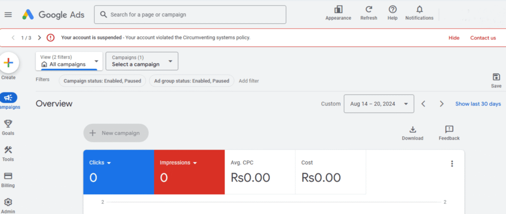 Google Ads suspended? AdsProWeb fixes it fast and gets your campaigns running again professionally Google Ads Suspension Fix